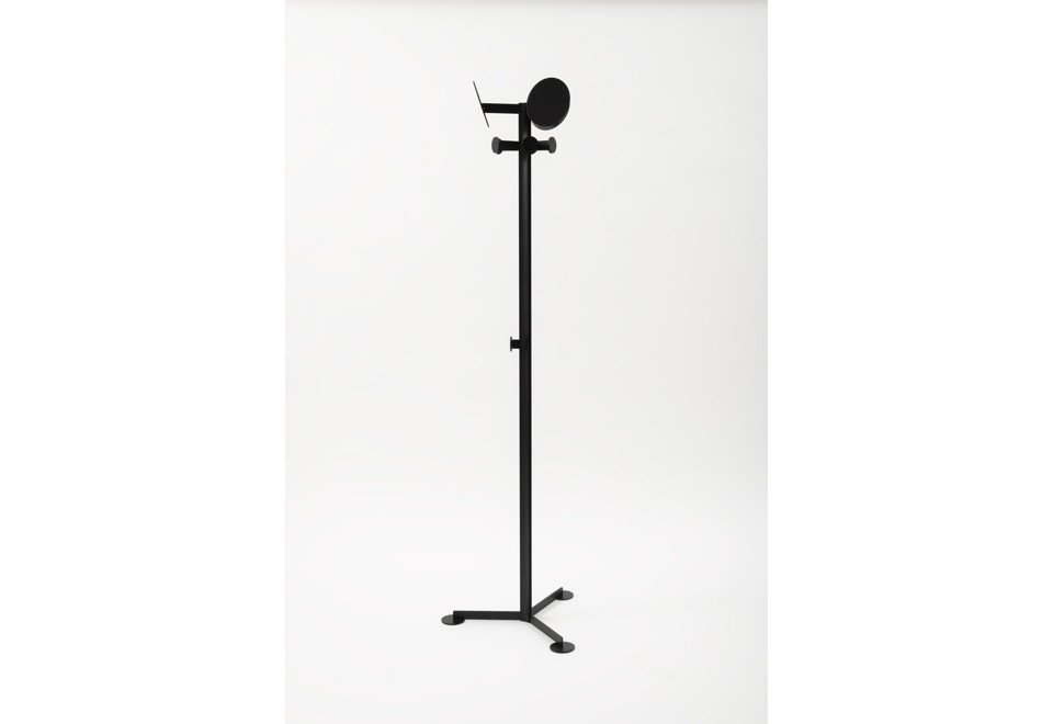 seconda foto FAMILIA Appendiabiti da terra in metallo verniciato con portaombrelli