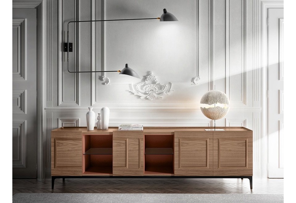 terza foto FRAME Madia in legno massello con ante a battente