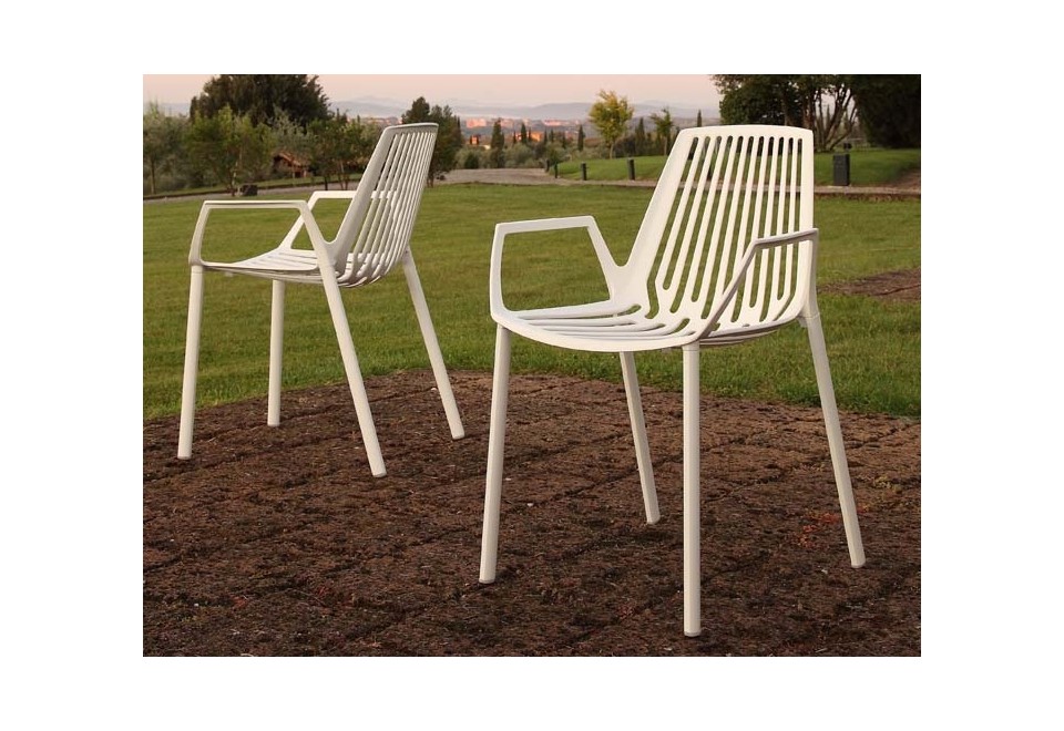 prima foto RION Sedia da giardino impilabile in alluminio con braccioli