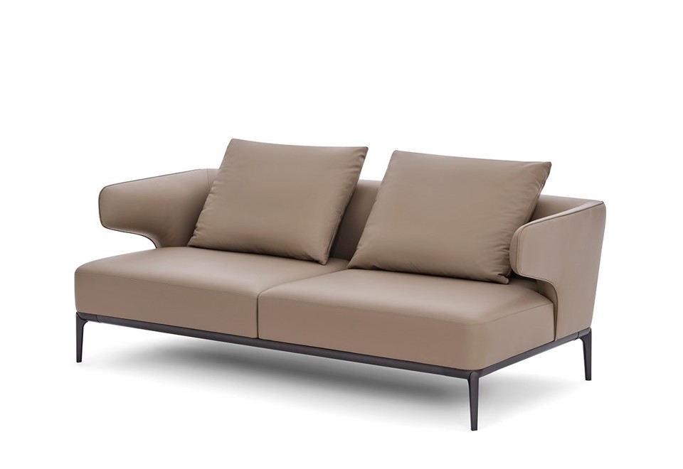 seconda foto ERIKA SLIM Divano in pelle a 2 posti