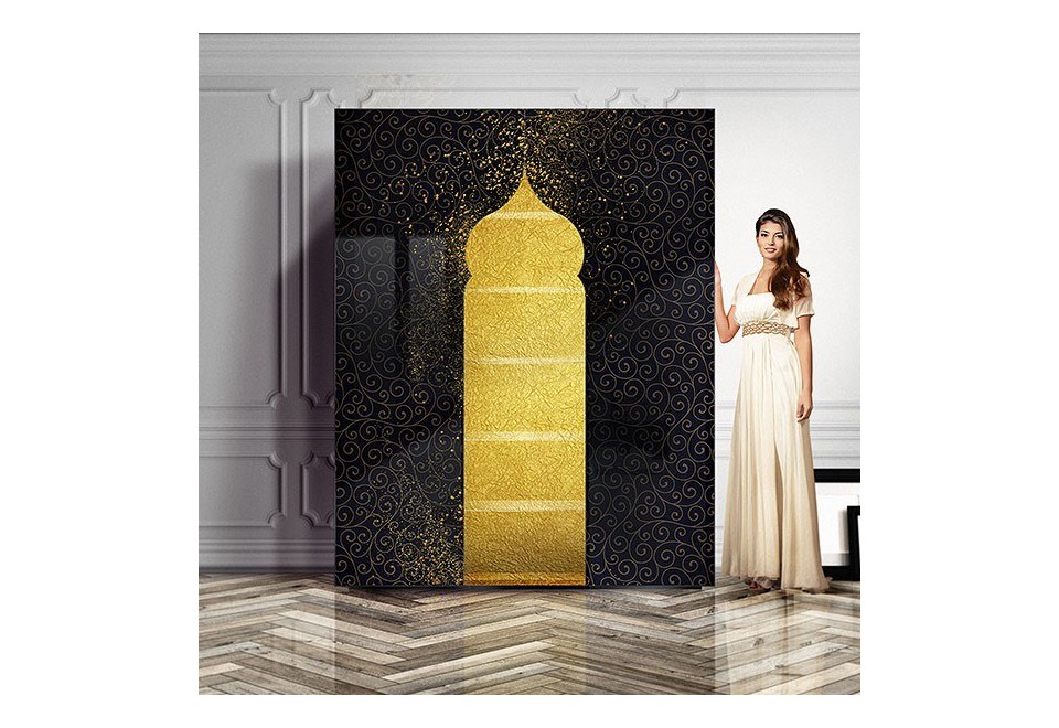 terza foto JINN Credenza in legno e vetro con illuminazione integrata