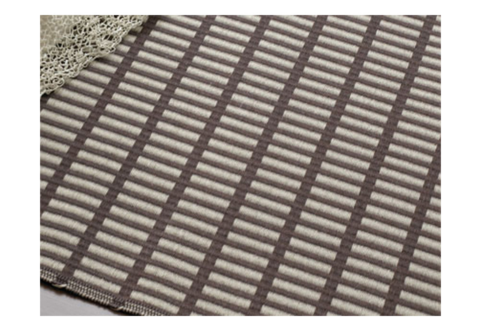 seconda foto NEW YORK Tappeto fatto a mano rettangolare in carta a righe