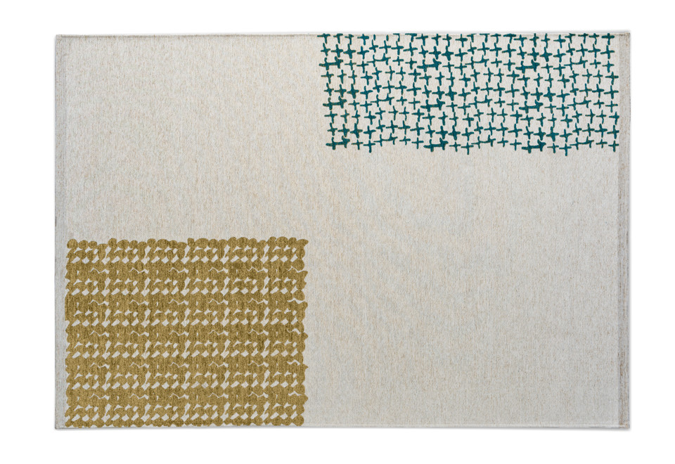 prima foto LUSO Tappeto rettangolare in ciniglia e cotone