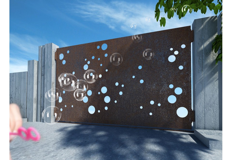 prima foto BUBBLES 2666 Cancello scorrevole in ferro
