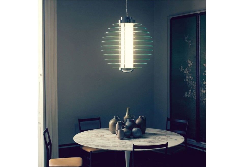 seconda foto 0024 MEDIUM Lampada a sospensione in vetro e metallo