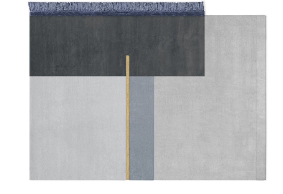 prima foto OVERHSADOW HARSH Tappeto fatto a mano rettangolare a motivi geometrici