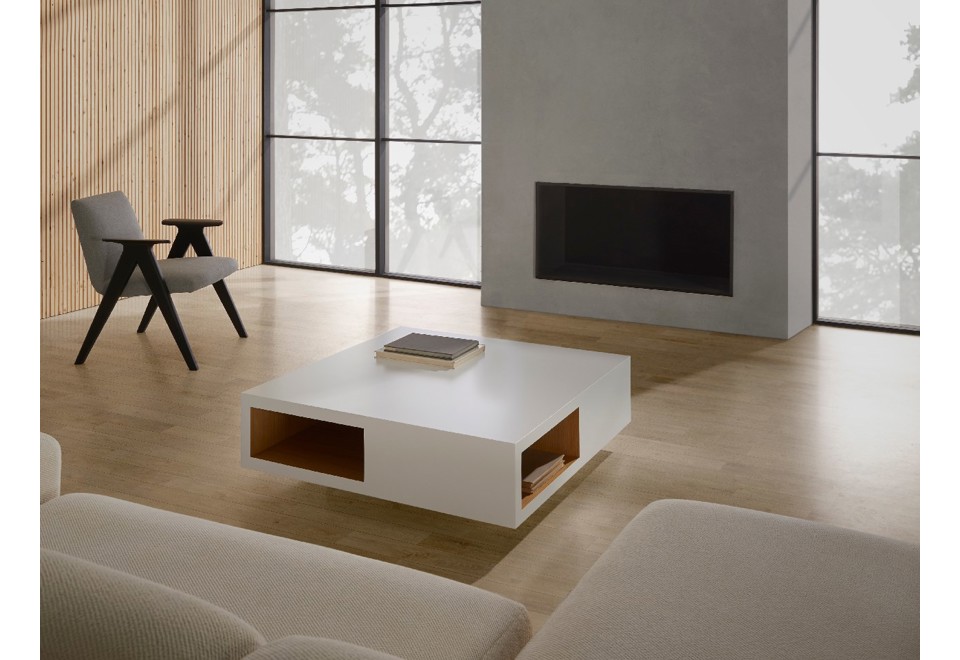 seconda foto VERA Tavolino basso quadrato con portariviste