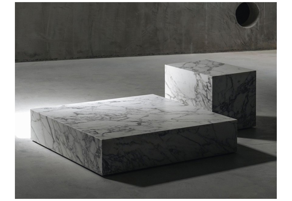 prima foto EDGE L ARABESCATO Tavolino basso quadrato in marmo