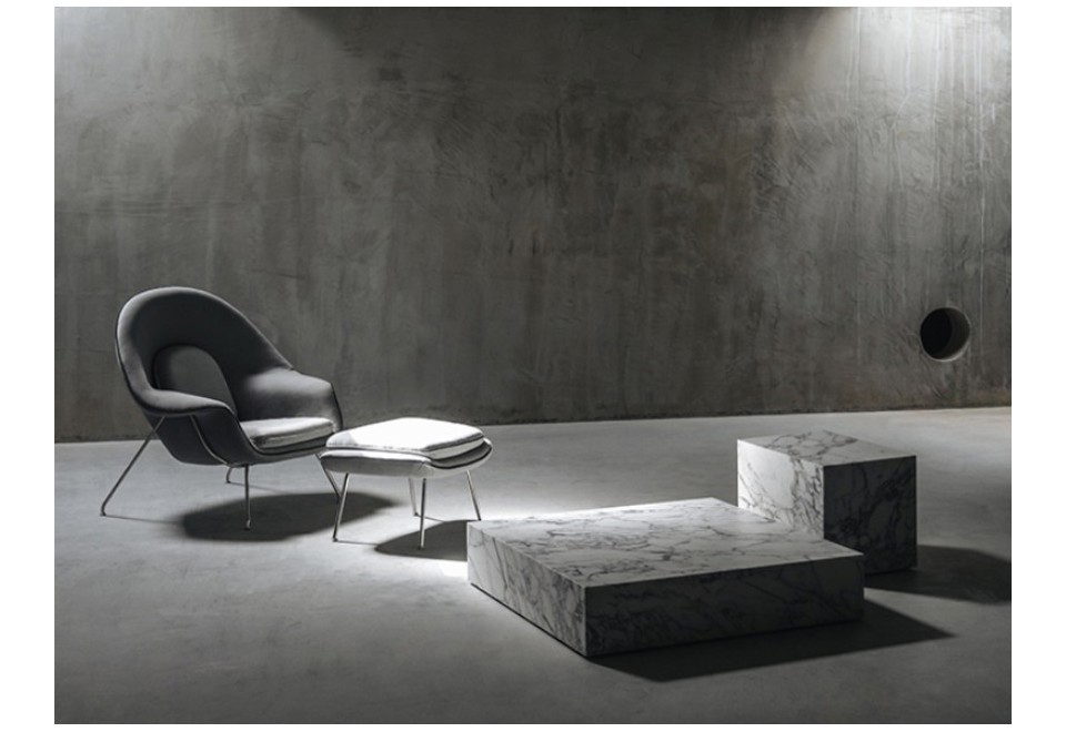 seconda foto EDGE L ARABESCATO Tavolino basso quadrato in marmo