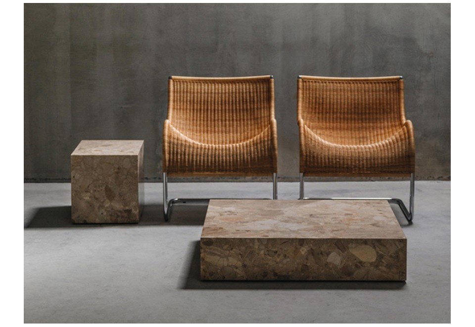 prima foto EDGE L KUNIS BRESCIA Tavolino basso quadrato in marmo