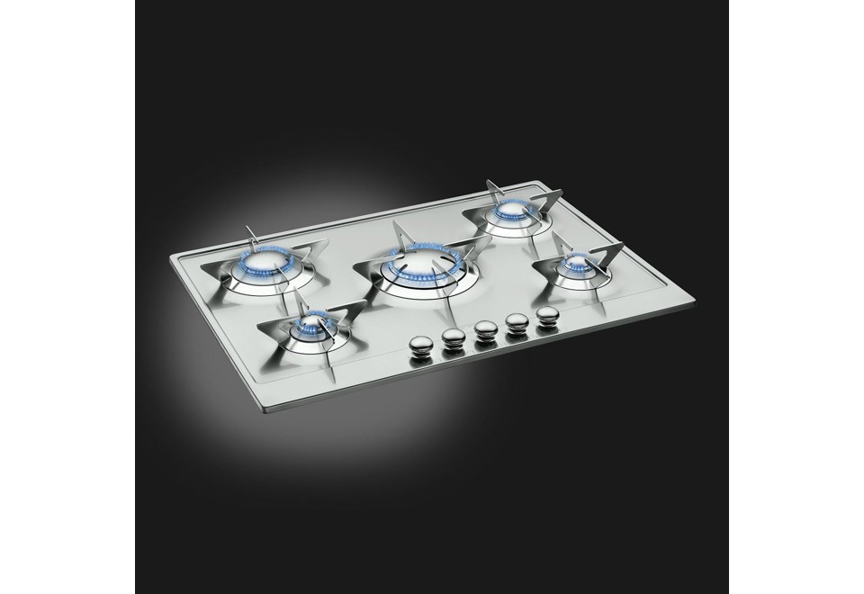 terza foto Piano cottura a gas in acciaio inox