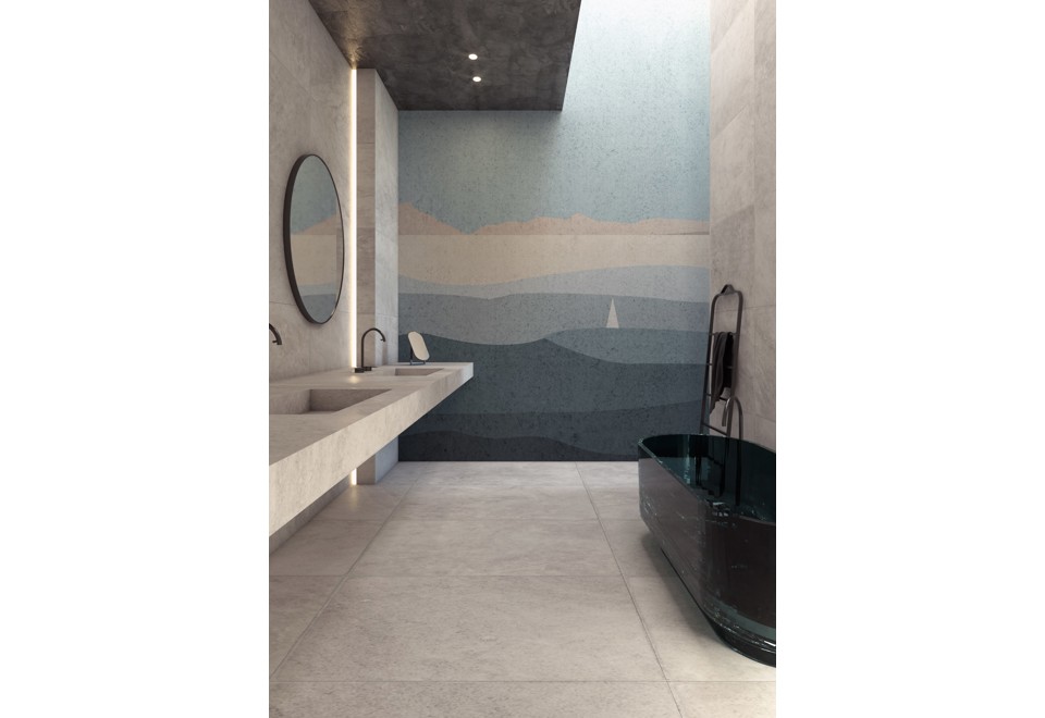 seconda foto PERMARE Carta da parati lavabile in vinile con paesaggi