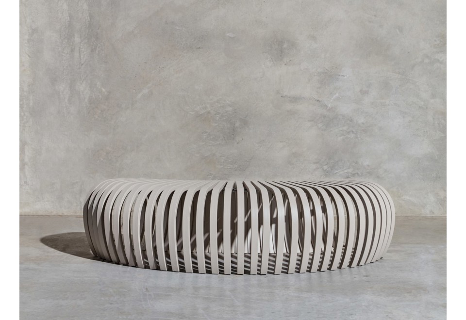 terza foto RIBS Panca da giardino in alluminio verniciato a polvere