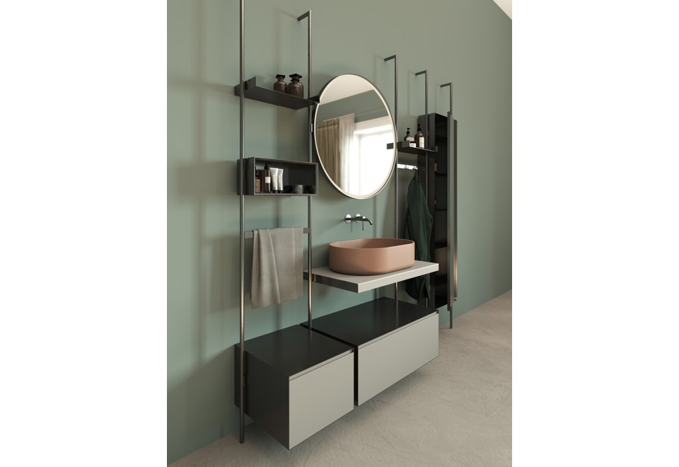 terza foto OVER Mobile lavabo con specchio