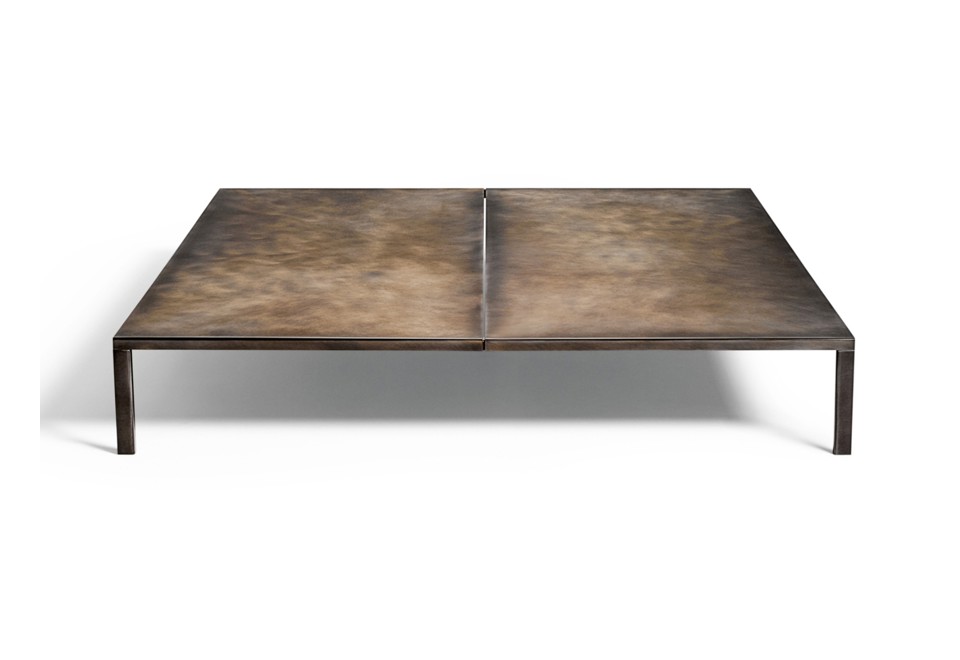 prima foto METALLARO Tavolino basso da giardino quadrato in acciaio inox