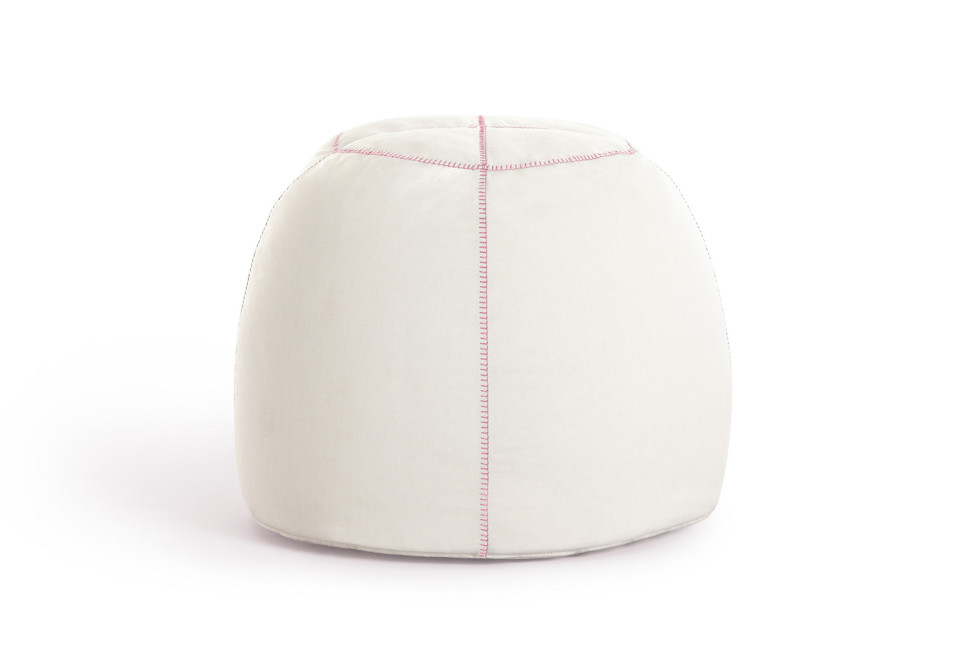 terza foto COSTURAS BALL Pouf rotondo in tessuto