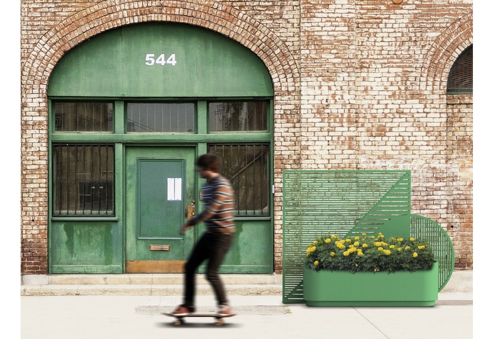 seconda foto ALPHABET Paravento per dehors in metallo