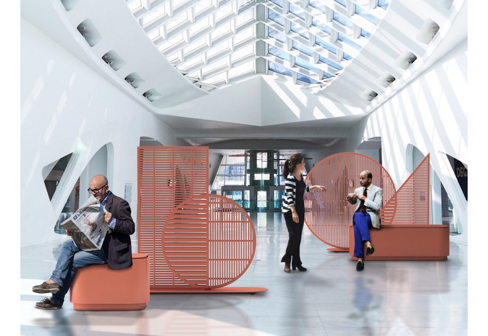 terza foto ALPHABET Paravento per dehors in metallo