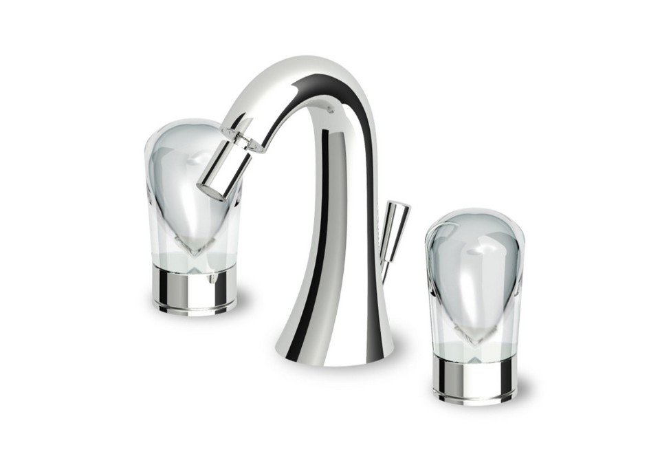 prima foto NUDE Miscelatore per bidet a 3 fori da piano in ottone con bocca orientabile