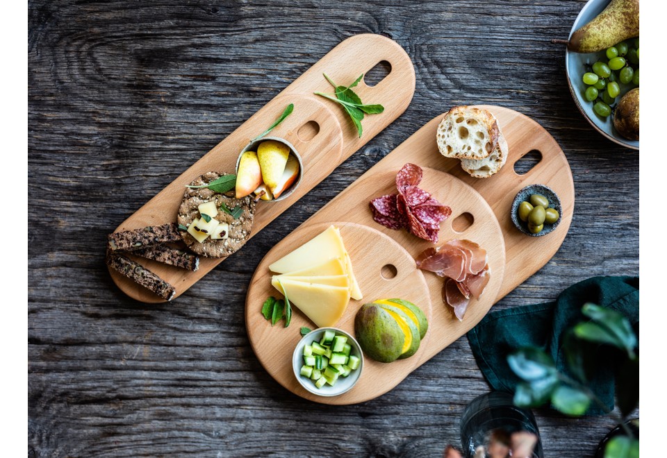 prima foto ROUND L Vassoio / tagliere in legno massello