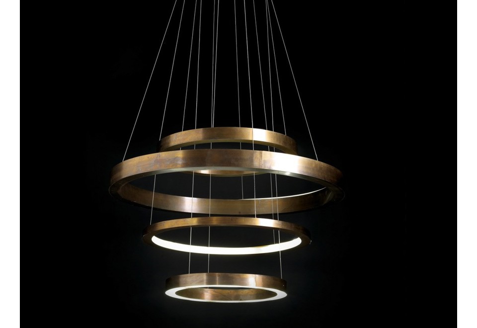 prima foto LIGHT RINGS Lampada a sospensione a LED in ottone