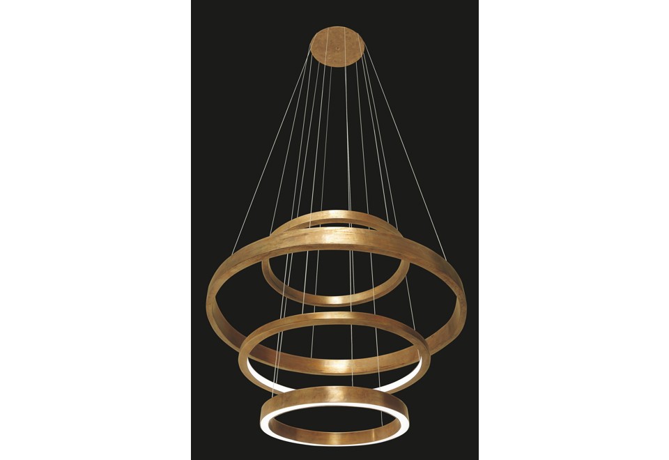 terza foto LIGHT RINGS Lampada a sospensione a LED in ottone