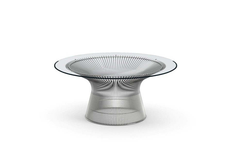 prima foto KNOLL PLATNER Tavolino rotondo in acciaio e cristallo