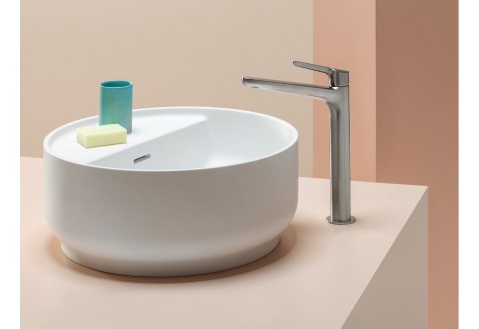 prima foto BEAM Lavabo da appoggio rotondo in Cristalplant® biobased