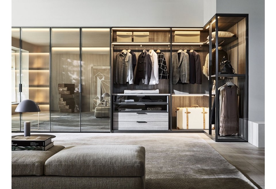 prima foto GLISS MASTER Armadio componibile in legno e vetro