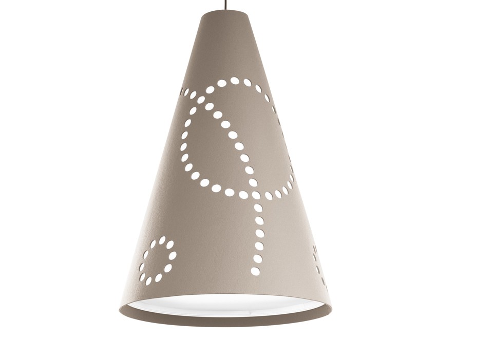 terza foto HEY LIGHT STAMP Lampada a sospensione acustica in feltro