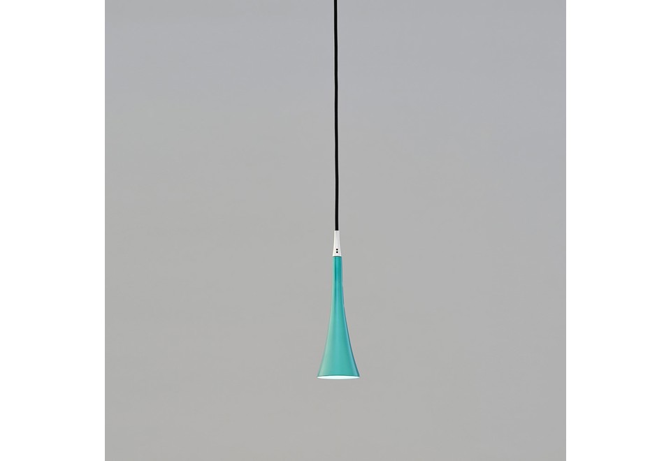 terza foto TRUMPET Lampada a sospensione a LED in acciaio e vetro