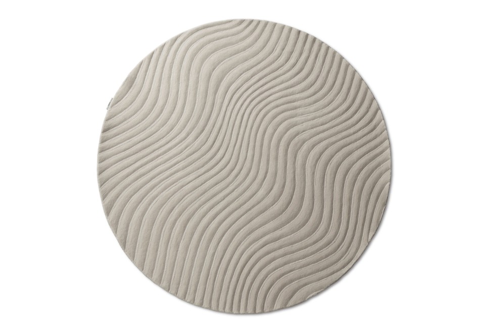 prima foto FLUID ONDA CORDA Ø 240 CM Tappeto rotondo in lana e nylon