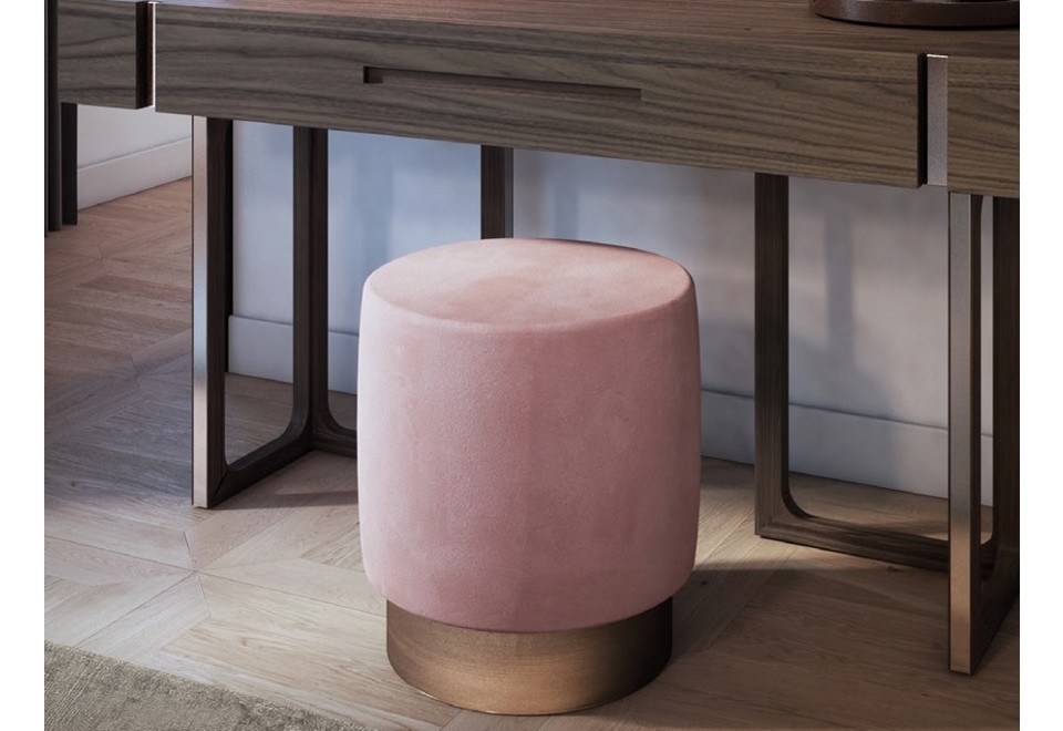 prima foto MAYFAIR Pouf rotondo in velluto