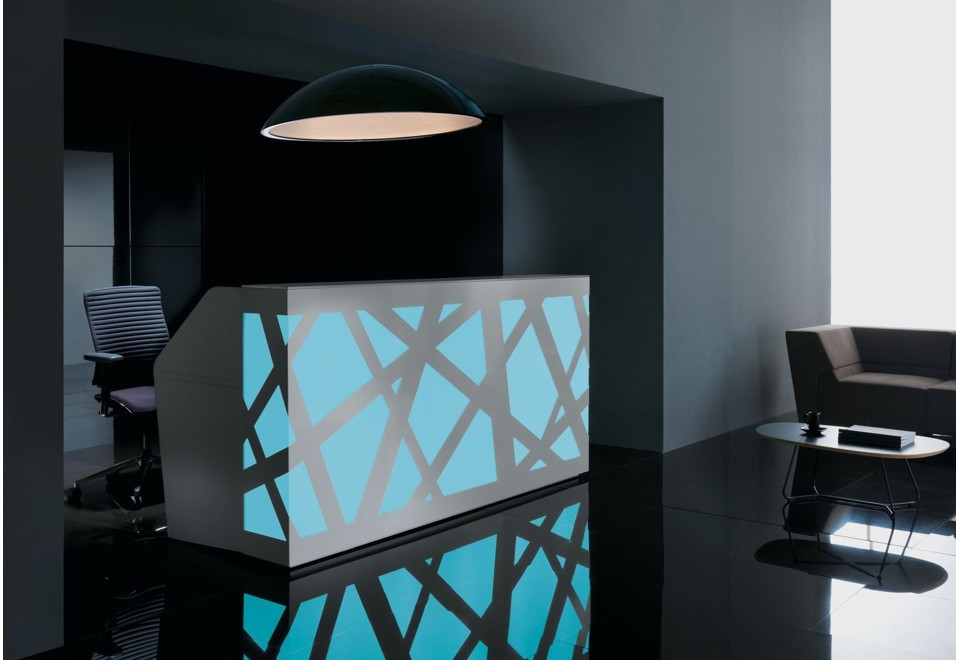 terza foto ZIG ZAG Banco reception modulare con illuminazione
