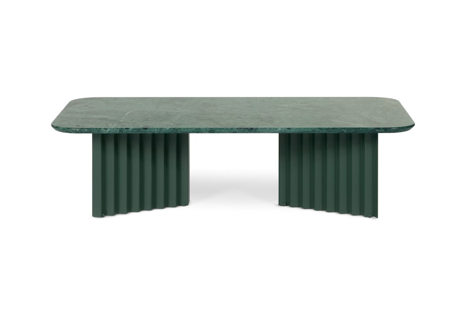 terza foto PLEC LARGE Tavolino basso rettangolare in marmo e base in acciaio