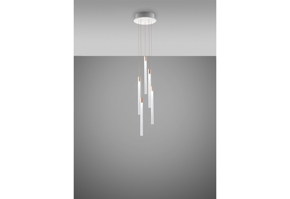 seconda foto MULTISPOT TOOBY Lampada a sospensione in vetro borosilicato