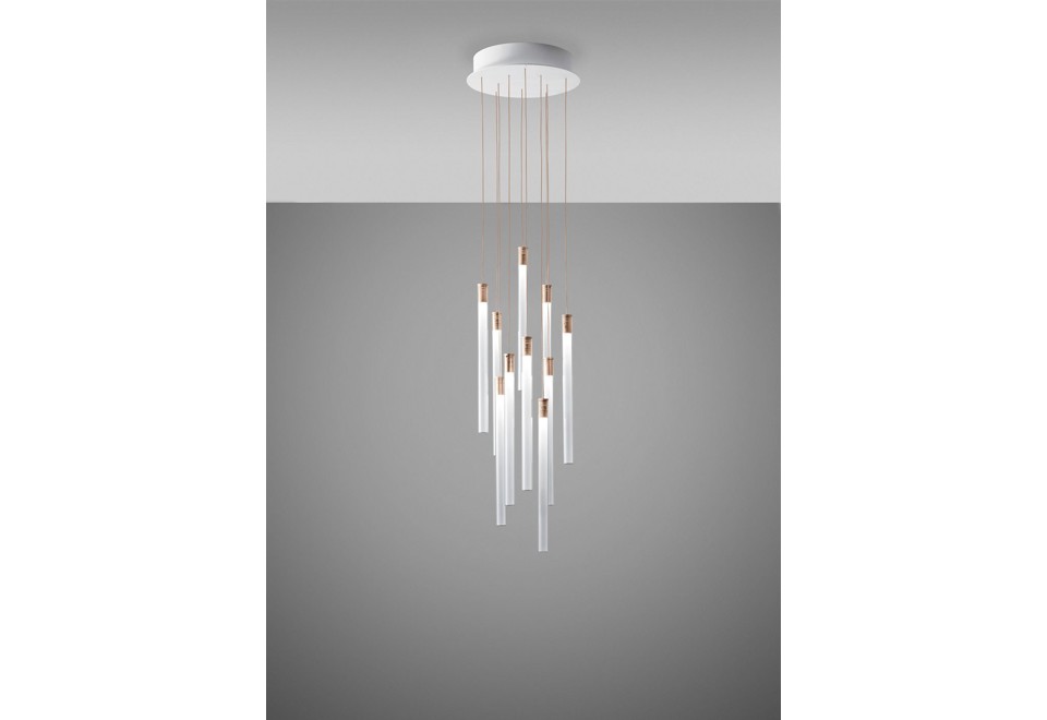 terza foto MULTISPOT TOOBY Lampada a sospensione in vetro borosilicato