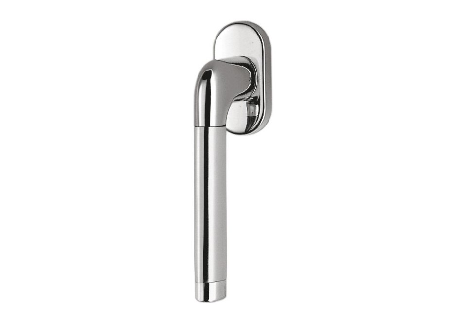 prima foto TAIPAN Maniglia per finestre DK in Cromall® su rosetta