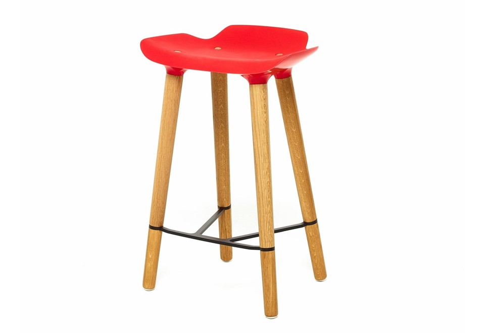 prima foto PILOT KITCHEN STOOL Sgabello in legno e polipropilene