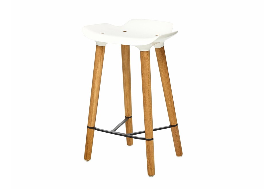 seconda foto PILOT KITCHEN STOOL Sgabello in legno e polipropilene