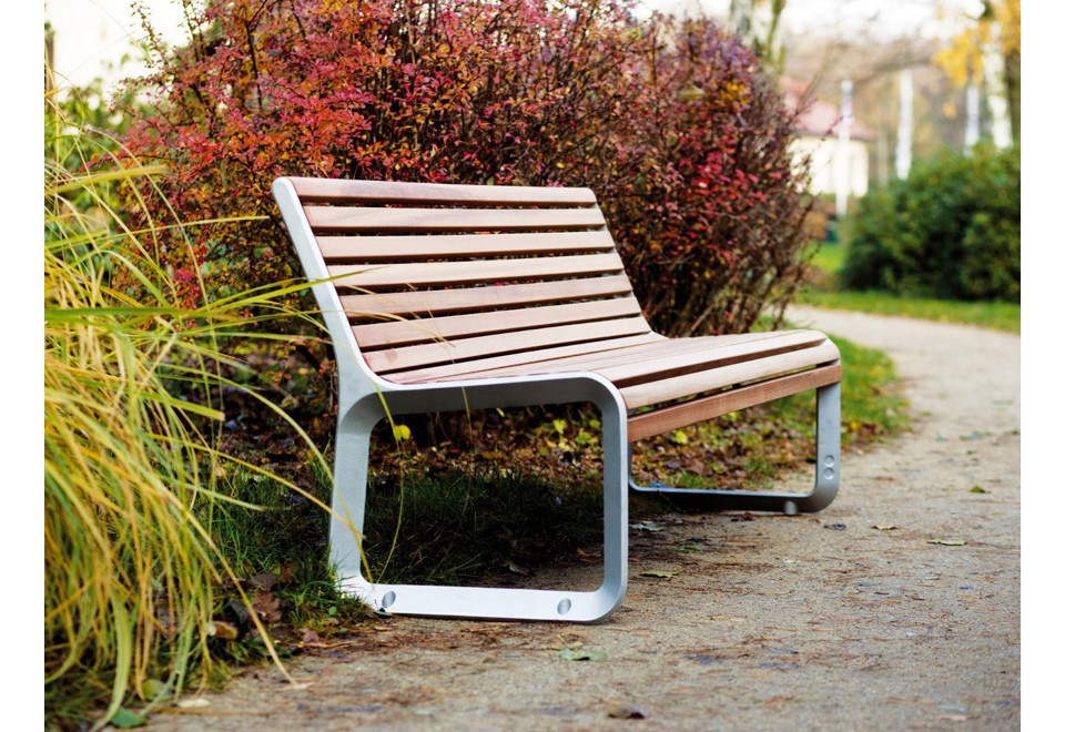 prima foto PORTIQOA Panca in alluminio e legno