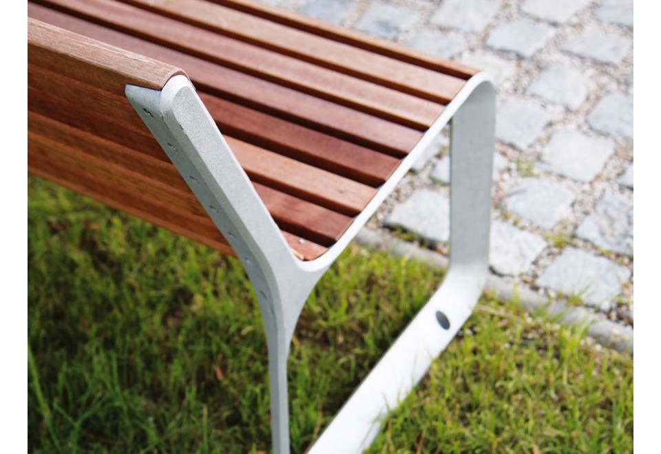 seconda foto PORTIQOA Panca in alluminio e legno