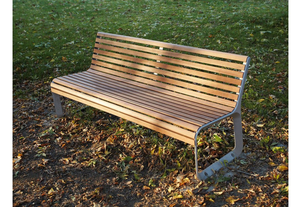 terza foto PORTIQOA Panca in alluminio e legno