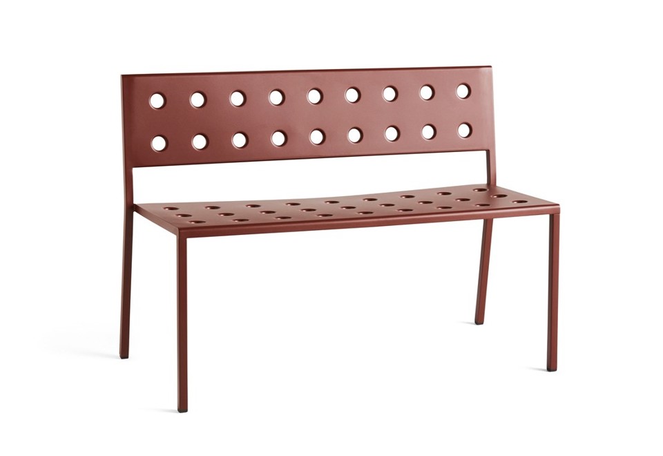 prima foto BALCONY Panca da giardino in acciaio verniciato a polvere con schienale