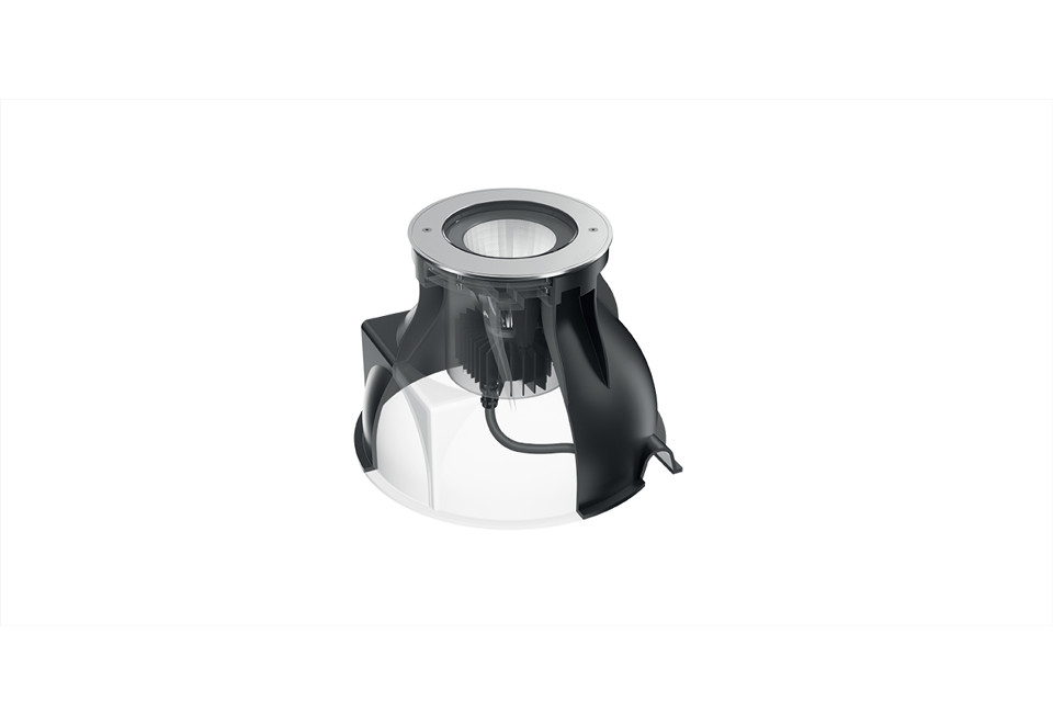 seconda foto LIGHT UP EARTH Segnapasso a LED a pavimento in acciaio inox