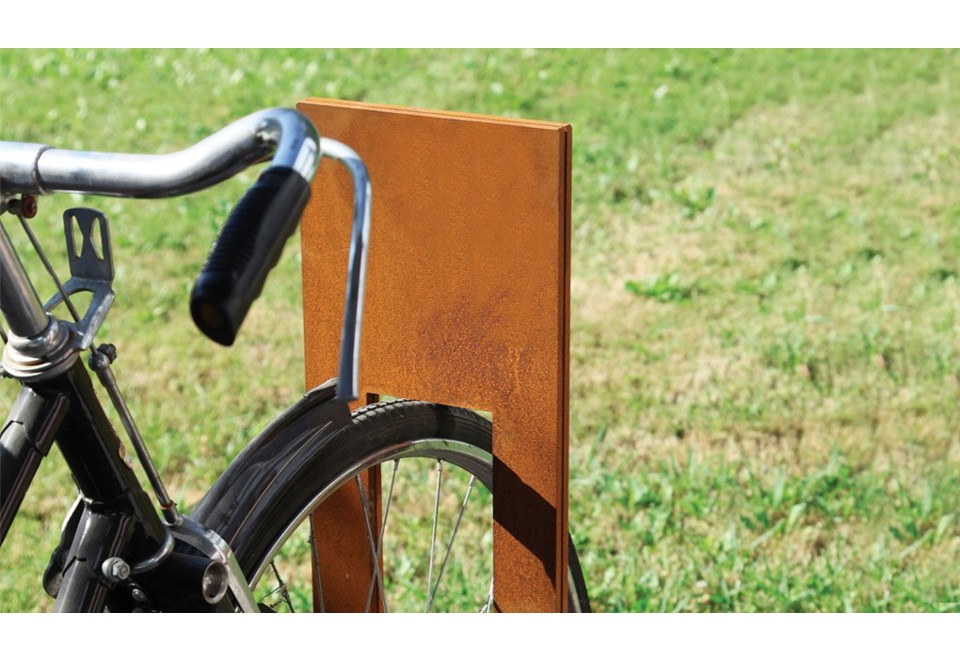 terza foto CLOS Portabici in acciaio Corten™