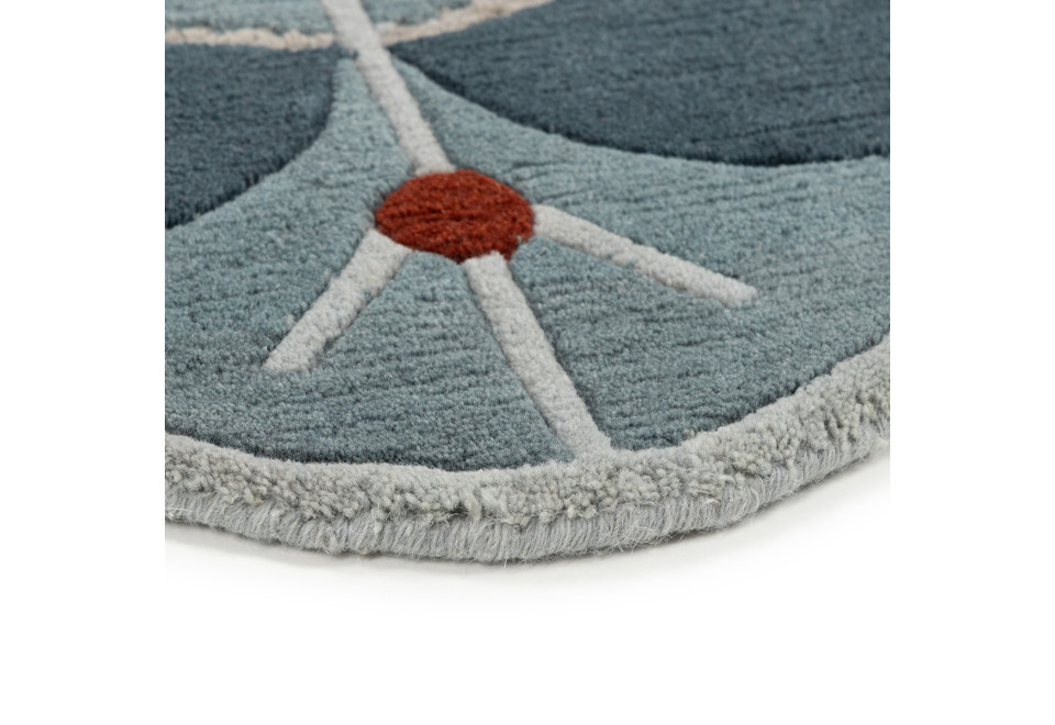 seconda foto MARMALADE IN WAVECREST BLUE Tappeto a motivi fatto a mano in lana