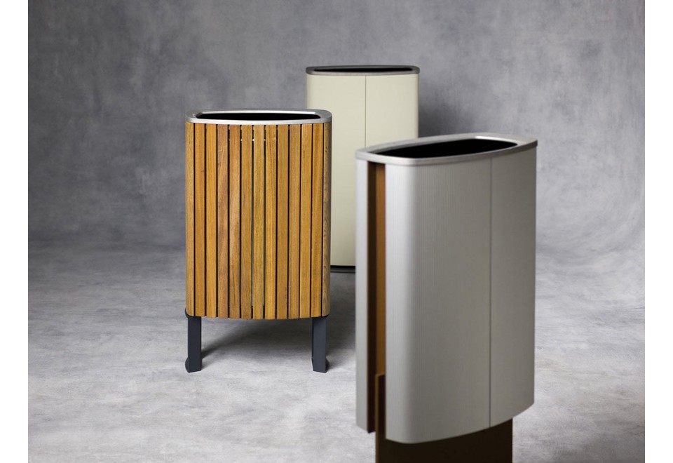 prima foto MINIUM Portarifiuti interrato in legno