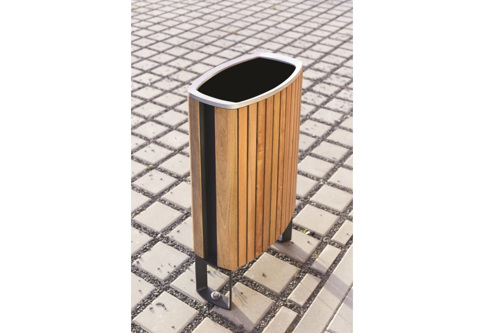 seconda foto MINIUM Portarifiuti interrato in legno