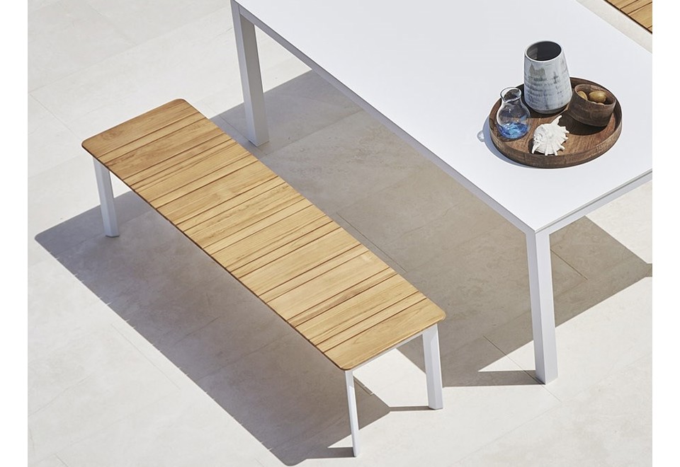 seconda foto SYSTEM Panca da giardino in alluminio verniciato a polvere